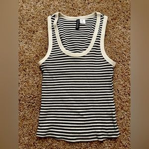 Cropped Striped Tank Top
